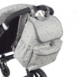 Bolso mochila de maternidad gris Tic Tic de Walking Mum