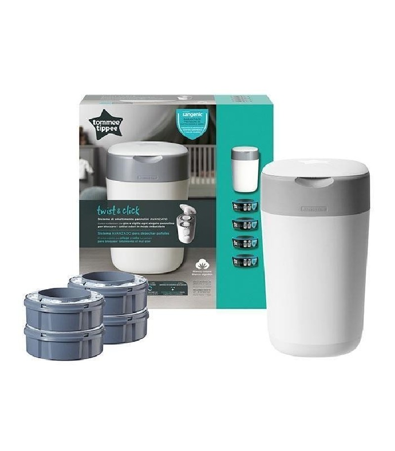 Perplejo Fantástico Alas Pack 4 Recambios + Contenedor Sangenic Twist & Click Tommee Tippee