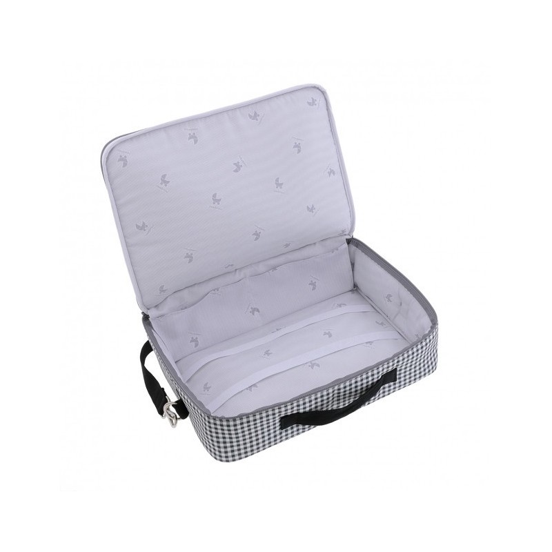 Maleta maternal Vichy negro Cambrass