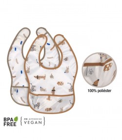 Pack de 2 baberos impermeables Lassig Roya Blue