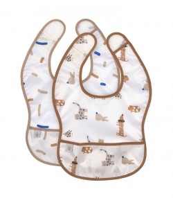 Pack de 2 baberos impermeables Lassig Roya Blue