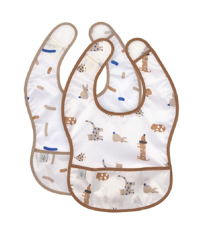 Pack de 2 baberos impermeables Lassig Roya Blue
