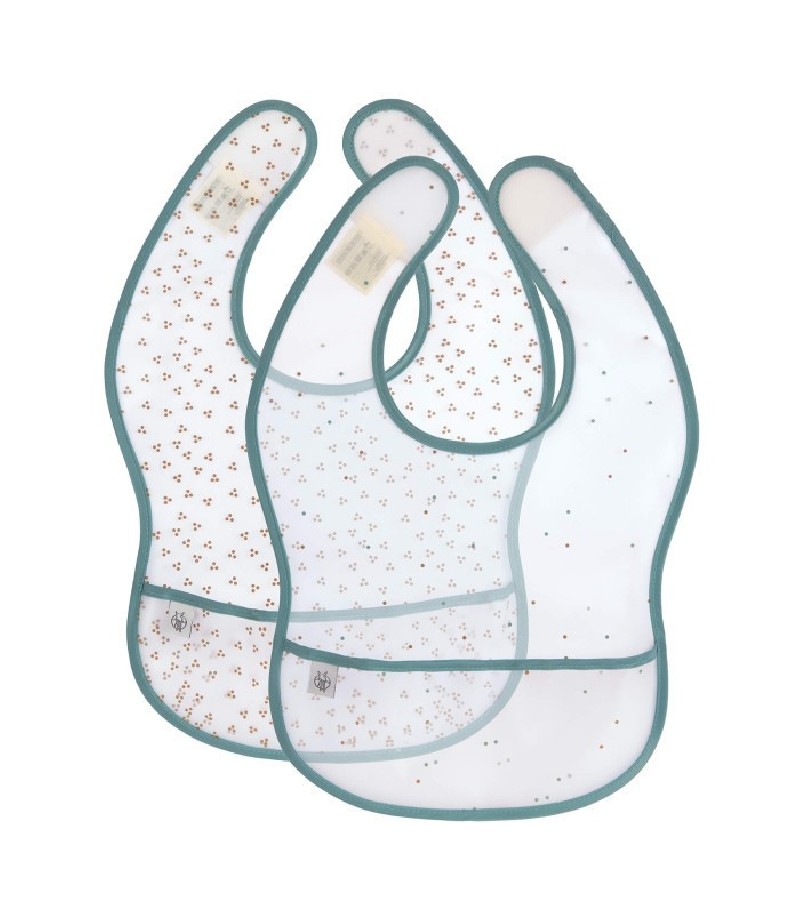 Pack de 2 baberos EVA impermeables Lassig Racoon