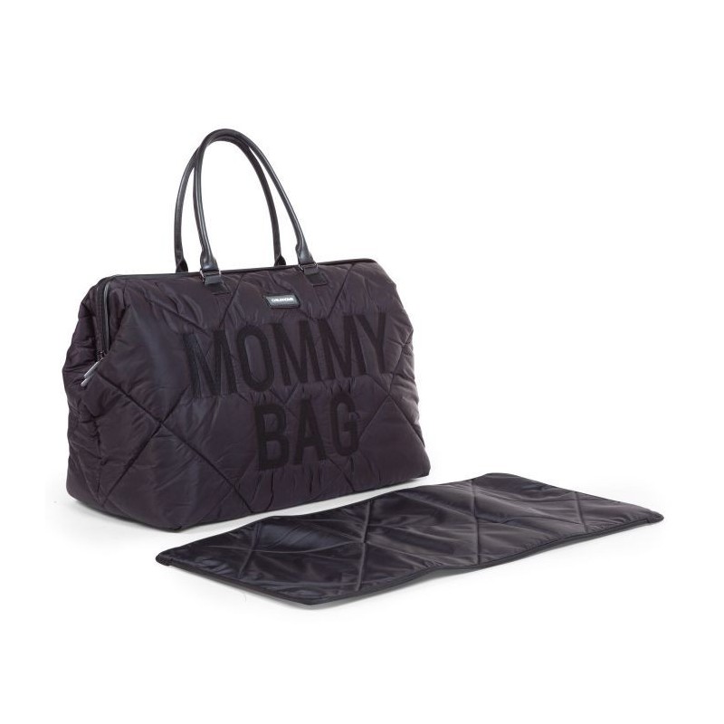 Bolso Mommy Bag puffered negro de Childhome