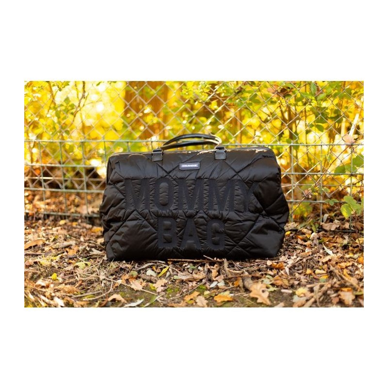 Bolso Mommy Bag puffered negro de Childhome