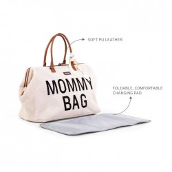 Bolso Mommy Bag teddy blanco de Childhome