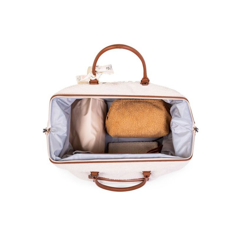 Bolso Mommy Bag teddy blanco de Childhome